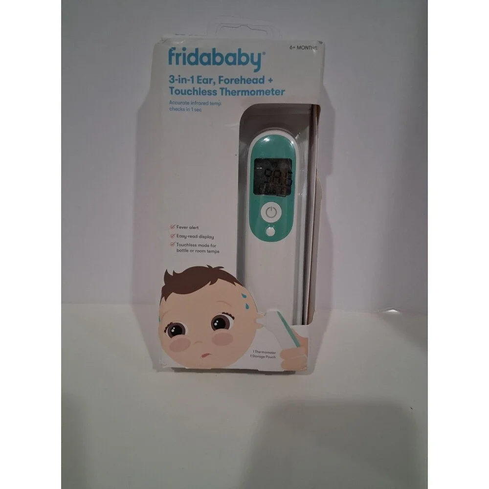Fridababy 3-in-1 Ear Forehead + Touchless Infrared Thermometer White Teal HB